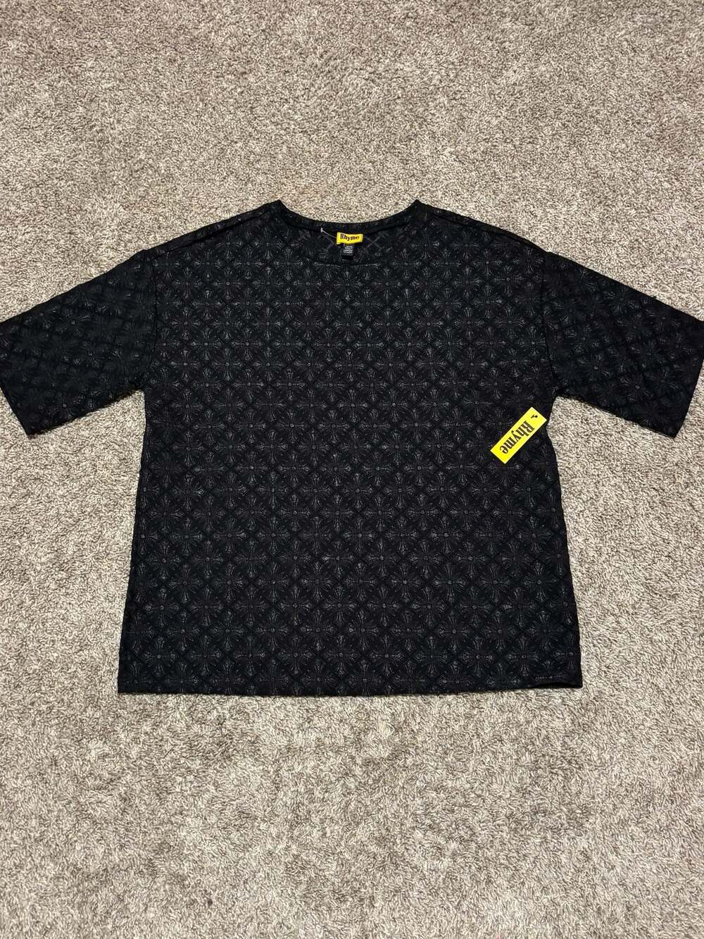 Rhyme Men's All-Over Cross Print Short Sleeve T-Shirt